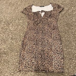 Stretchy cheetah print dress